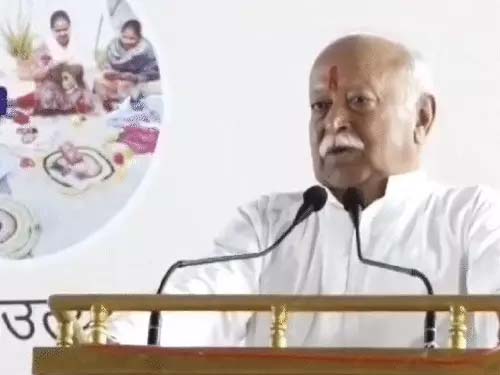 भागवत उक्तवान्-हिन्दुभ्यः एकीकृतः एव तिष्ठितव्य, उक्तम्- भारतं हिन्दुराष्ट्रम् अस्ति, मतभेदाः विस्मर्तव्याः भविष्यन्ति; मोदी-योगी अपि उक्तवन्तः-विभक्ते चेत् हानिः भविष्यति