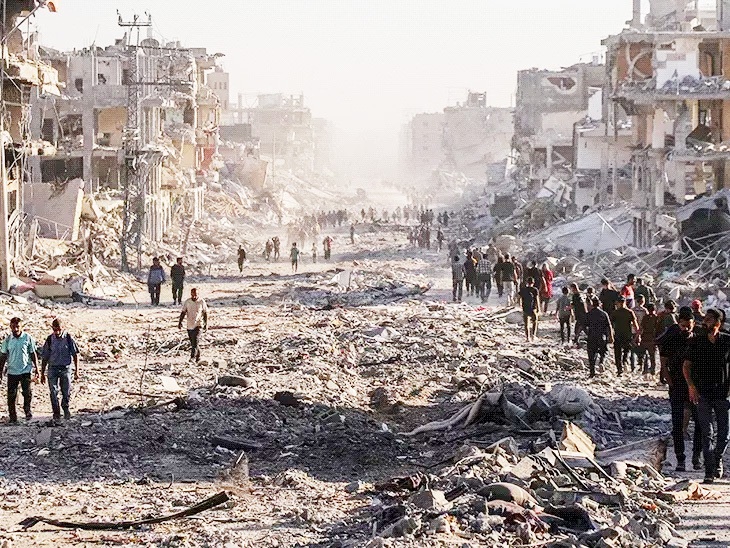 उत्तरगाजादेशं प्रति प्रत्यागच्छन्तः सहस्राणि प्यालेस्टिनीजनाः; युद्ध विरामस्य निरीक्षणार्थं २०० सैनिकाः प्रेषयिष्यन्ति ट्रम्पः